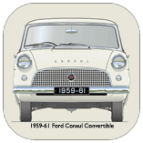 Ford Consul 204E Convertible 1959-62 Coaster 1